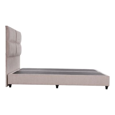 BED KING-SIZE MILO MADE OF BEIGE FABRIC HM628.32 FOR MATTRESS 180x200cm.