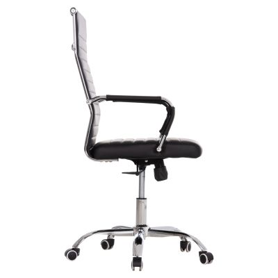 MANAGER'S OFFICE CHAIR BOSS HM1059.31 BLACK PU-CHROMED METAL FRAME AND BASE 53x57x109Hcm.