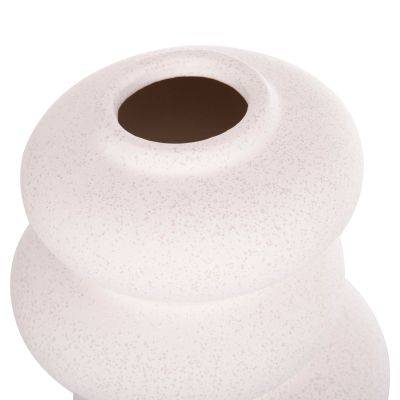 CERAMIC TABLE DECOR ROOK HM4628.01 OFF WHITE WITH CRYSTALLISATION Φ14x19Hcm.