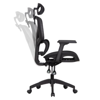 OFFICE CHAIR APEX HM1227.01 BLACK MESH FABRIC & PP 70x66x113-130Hcm.