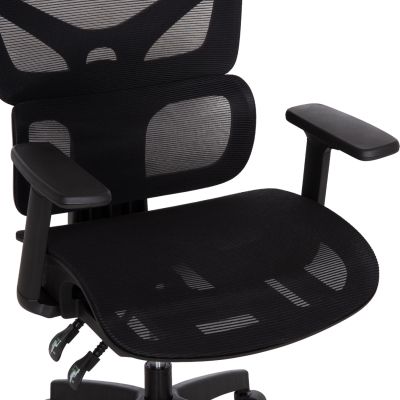 OFFICE CHAIR APEX HM1227.01 BLACK MESH FABRIC & PP 70x66x113-130Hcm.