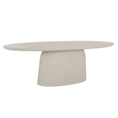 DINING TABLE OVAL BRECCAN HM6576.02 BEIGE FIBER CEMENT 200x100x75Hcm