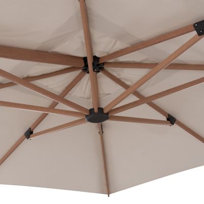 PROFESSIONAL UMBRELLA JAVANTE HM6622.02 HEAT TRANSFER ALUMINUM--BEIGE SHADE 3x3x2.56Hm