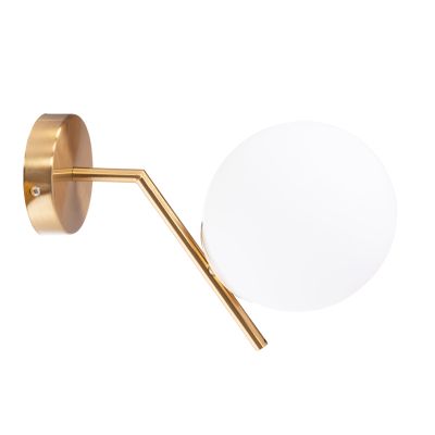 WALL SCONCE HOMY2 HM4471 METAL BASE IN GOLD-GLASS [E27] 14.5x28x21Hcm.