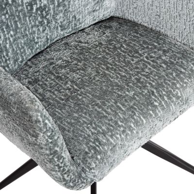 DINING ARMCHAIR SWIVEL BLANS HM9942.03 MINT BOUCLE FABRIC-METAL LEGS 62x60x90Hcm.