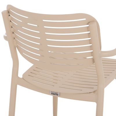 OUTDOOR DINING SET 7PCS HILLIARD HM10999.04 CHAMPAGNE COLORED ALUMINUM-POLYWOOD