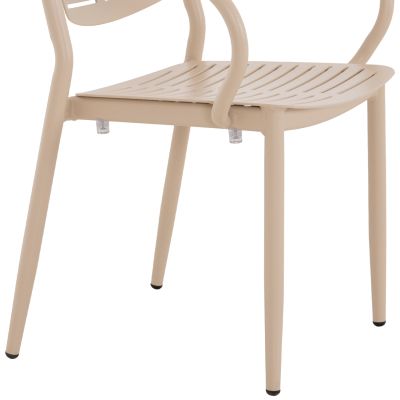 OUTDOOR DINING SET 7PCS HILLIARD HM10999.04 CHAMPAGNE COLORED ALUMINUM-POLYWOOD