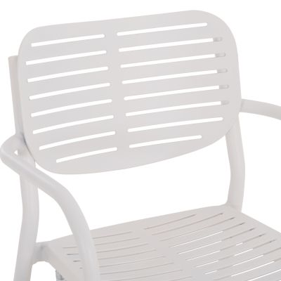 OUTDOOR DINING SET 5PCS HILLIARD HM10998.01 WHITE ALUMINUM-POLYWOOD