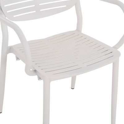OUTDOOR DINING SET 5PCS HILLIARD HM10998.01 WHITE ALUMINUM-POLYWOOD