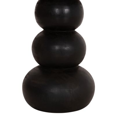 SIDE TABLE ROUND JACKY HM9890 SUAR WOOD IN NATURAL & BLACK Φ40x45.5Hcm.