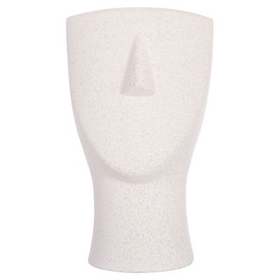 CERAMIC TABLE DECOR HUMANS HM4632 OFF WHITE WITH CRYSTALLIZATION Φ13x22Hcm.