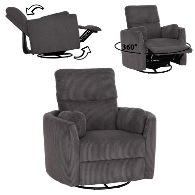 ARMCHAIR RELAX/BREASTFEEDING VELMORA HM3300.01 GREY STRIPED FABRIC 100x90x100Hcm.
