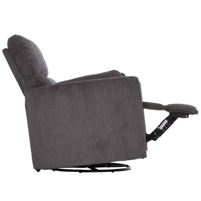ARMCHAIR RELAX/BREASTFEEDING VELMORA HM3300.01 GREY STRIPED FABRIC 100x90x100Hcm.