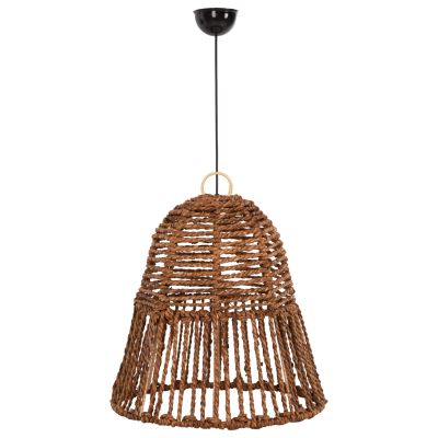 CEILING PENDANT LAMP HM7858 DRIED BANANA TREE FIBERS IN BROWN COLOR Φ41x41-136Hcm.