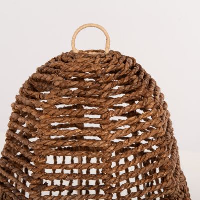 CEILING PENDANT LAMP HM7858 DRIED BANANA TREE FIBERS IN BROWN COLOR Φ41x41-136Hcm.