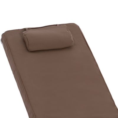 BEACH LOUNGER KORINOS HM10773.04T PINE WOOD IN WALNUT--CUSHION IN MOCHA 79x204x80Hcm.