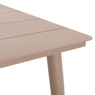 ALUMINUM DINING TABLE RECTANGULAR HIGER HM6291.04 CAPPUCCINO 160x90x78Hcm.