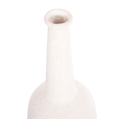 CERAMIC TABLE DECOR ELENDIL HM4592.01 OFF WHITE WITH CRYSTALLIZATION Φ10x30Hcm.