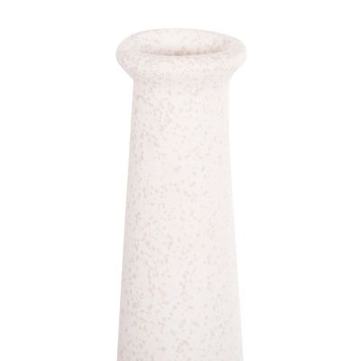 CERAMIC TABLE DECOR ELENDIL HM4592.01 OFF WHITE WITH CRYSTALLIZATION Φ10x30Hcm.