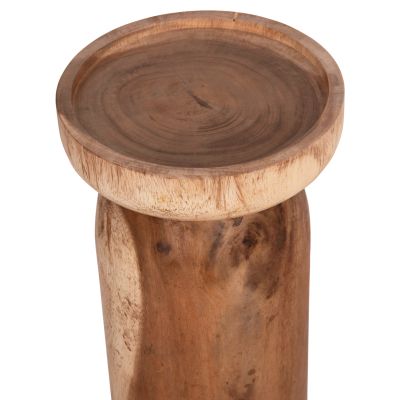 SIDE TABLE LOKI HM9899.11 SOLID SUAR WOOD IN NATURAL Φ30x50Hcm.