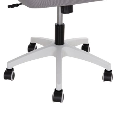 OFFICE CHAIR BLAZER HM1205.02 GREY MESH FABRIC--WHITE ARMS 60x58x110-130Hcm.