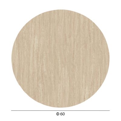 HPL TABLETOP HM5841.35 ROUND IN TRAVERTINE STONE Φ60cm.