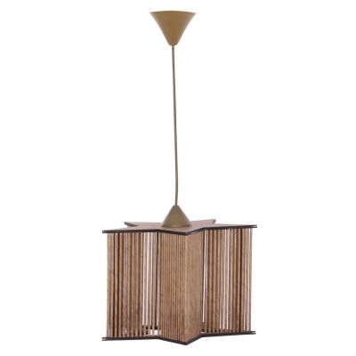 INDOOR CEILING PENDANT LAMP HM7485.02 BAMBOO WOOD IN NATURAL 30x30x71Hcm.