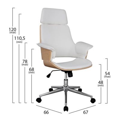 Офис стол Superior Pro -Sonama-White