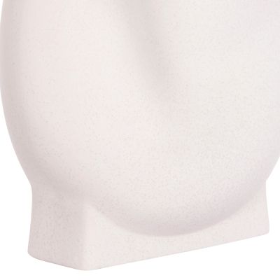 CERAMIC TABLE DECOR GLAZE HM4610.01 OFF WHITE WITH CRYSTALLISATION 26x14x25Hcm