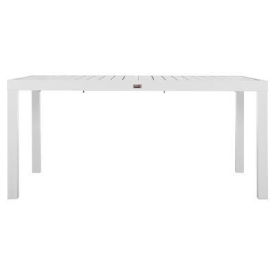 EXTENDABLE DINING TABLE KRUM HM6277.01 ALUMINUM IN WHITE 160-240x90x73Hcm.
