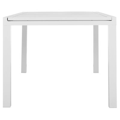 EXTENDABLE DINING TABLE KRUM HM6277.01 ALUMINUM IN WHITE 160-240x90x73Hcm.
