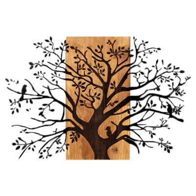 ДЕКОРАЦИЯ ЗА СТЕНА ФИГУРАНА ДЪРВО ЧЕРНО/ДЪРВО