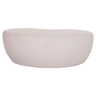 COFFEE TABLE GERSON HM18151.02S FIBER CEMENT IN WHITE--104x72x40Hcm.