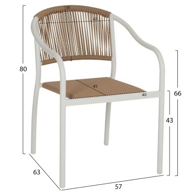 Алуминиев стол 57x63x80Hcm.