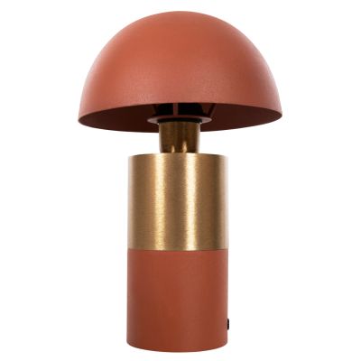 TABLE LAMP PUNE HM4245.08 METAL IN ORANGE-GOLD Φ20,5x32,5Hcm.