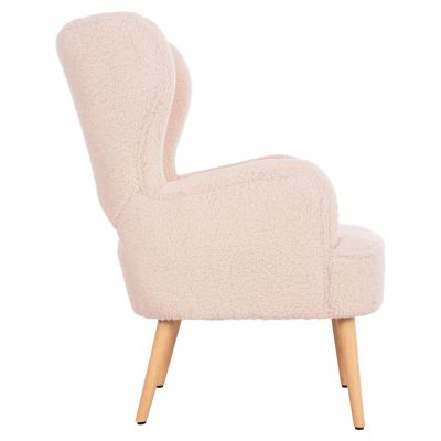ARMCHAIR MYLIE HM8394.23 ECRU BOUCLE FABRIC 66x76x90Hcm.