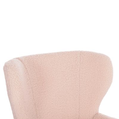 ARMCHAIR MYLIE HM8394.23 ECRU BOUCLE FABRIC 66x76x90Hcm.