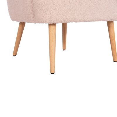 ARMCHAIR MYLIE HM8394.23 ECRU BOUCLE FABRIC 66x76x90Hcm.