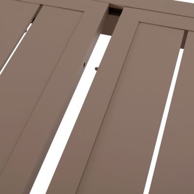 EXTENDABLE DINING TABLE KRUM HM6277.04 ALUMINUM IN CAPPUCCINO 160-240x90x73Hcm.