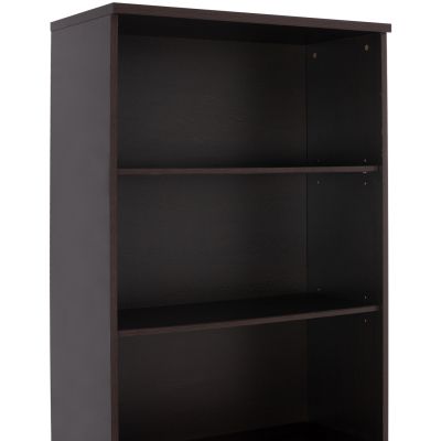 Professional office bookcase HM2014.02 wenge color with 2 doors 80Χ39Χ179