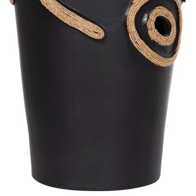 TABLE DECORATIVE VASE DEAN HM4677.01L TERRACOTA IN BLACK--Φ22x33Hcm.