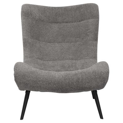 ARMCHAIR BRYM HM9605.11 GREY BOUCLE FABRIC-BLACK WOODEN LEGS 80x97x100Hcm.