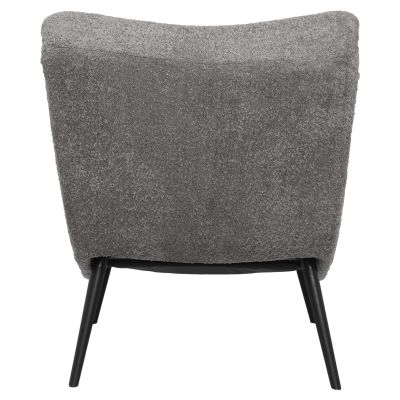 ARMCHAIR BRYM HM9605.11 GREY BOUCLE FABRIC-BLACK WOODEN LEGS 80x97x100Hcm.