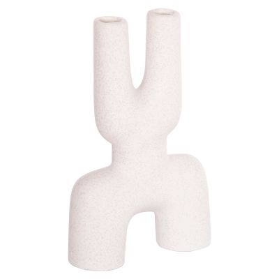CERAMIC TABLE DECOR MANI HM4642.01 OFF WHITE WITH CRYSTALLISATION 15.5x6x23.5Hcm.