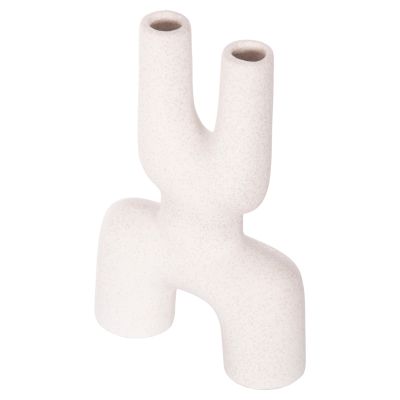 CERAMIC TABLE DECOR MANI HM4642.01 OFF WHITE WITH CRYSTALLISATION 15.5x6x23.5Hcm.
