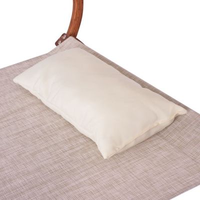 Шезлонг Wooden Walnut-Beige със сенник Colby 105x221x162см