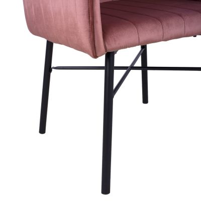 ARMCHAIR ALLYSA HM8518.02 VELVET DUSTY PINK 57x58x84Υ cm