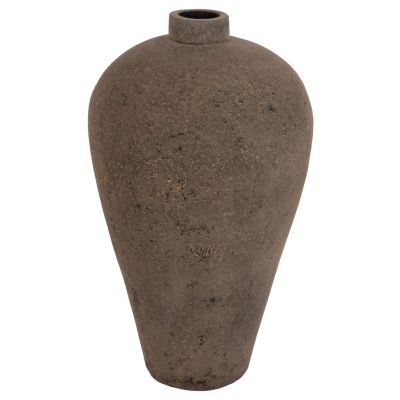 DECORATIVE FLOOR VASE HM7912 TERRACOTTA IN GREY COLORING Φ73x130Hcm.