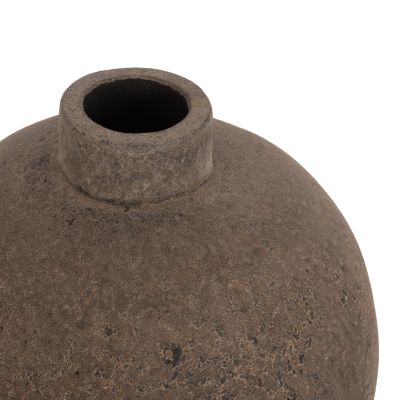 DECORATIVE FLOOR VASE HM7912 TERRACOTTA IN GREY COLORING Φ73x130Hcm.