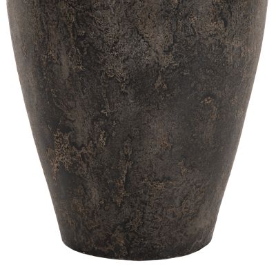 DECORATIVE FLOOR VASE SPARTA ΗΜ7933 TERRACOTA IN BLACK COLORING Φ47x69Hcm.